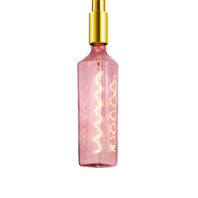 Whinsky rózsaszín divat népszerű palackok alakja éttermi spirál izzószál fény