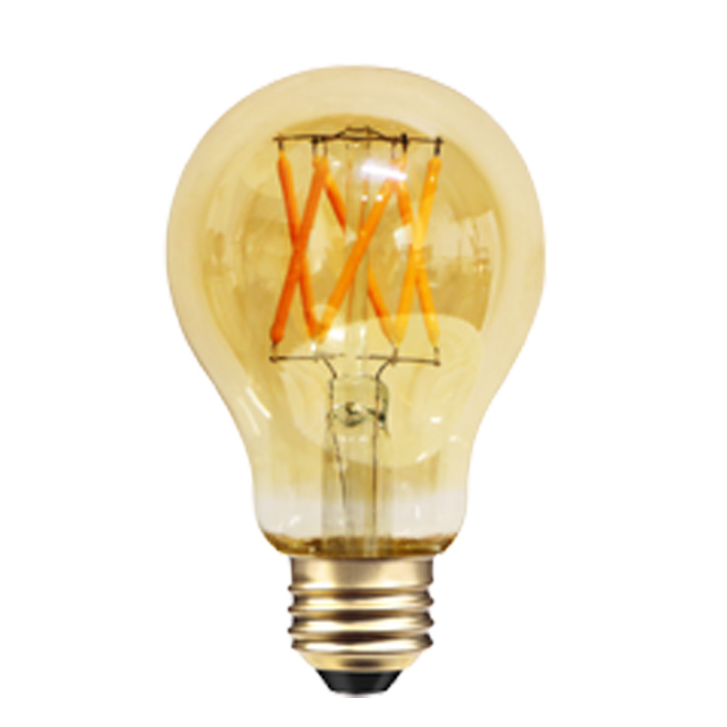 A60 Amber színű bevonatú üveg 2W 4W 6W 8W spirálizzószál PANDANT lámpa